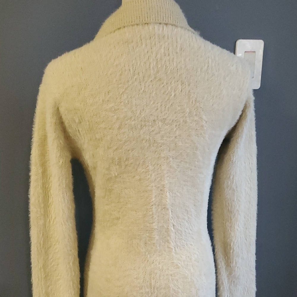 Emory Park Cream Fuzzy  Long Cardigan Sweater - Picture 7 of 10